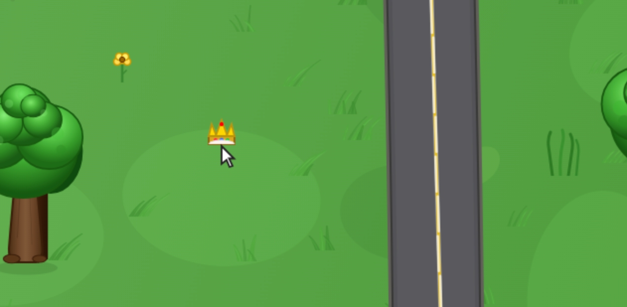 Cursor camp sandbox Golden Crown accessory on the cursor